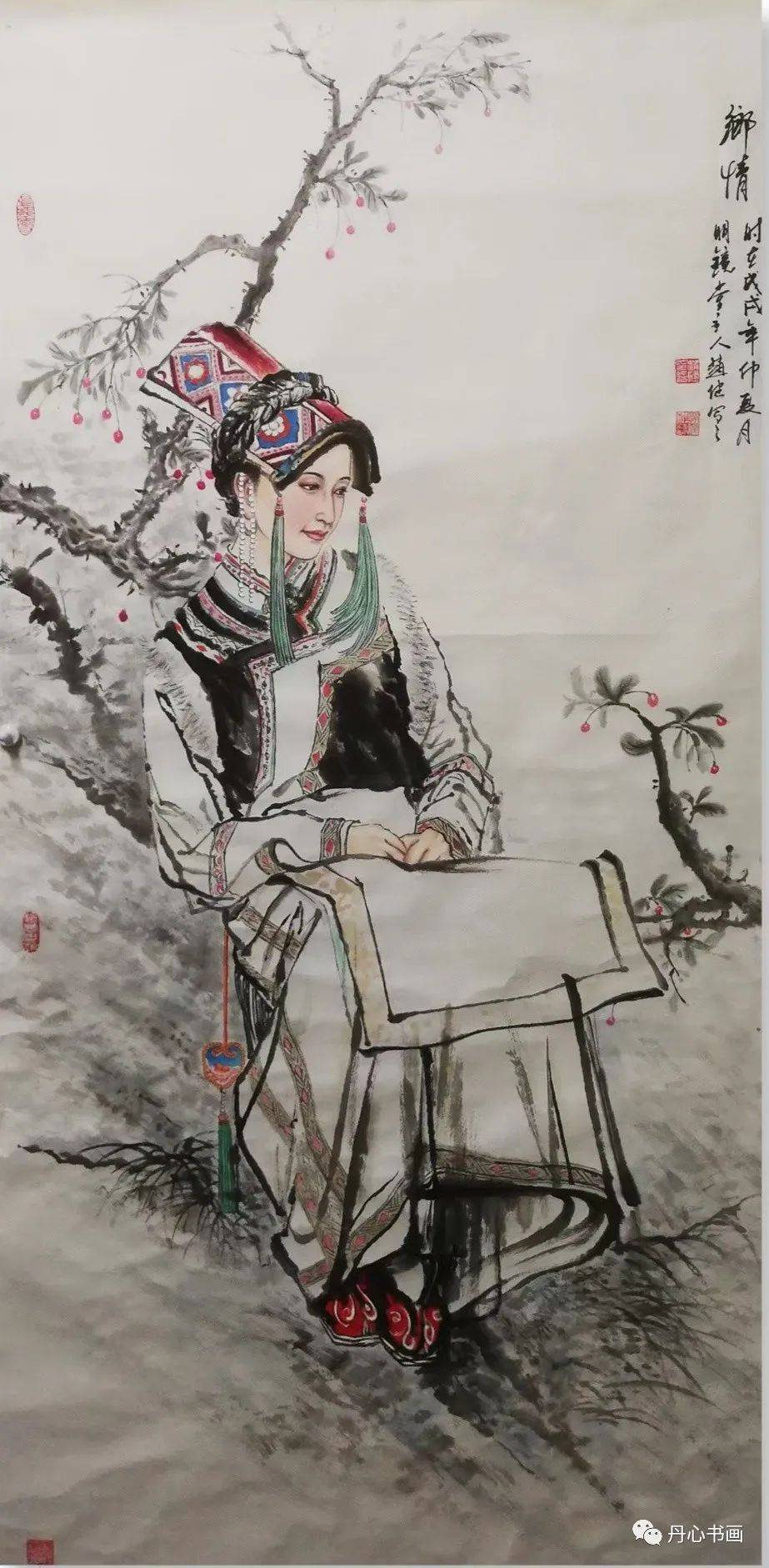 笔画精到细腻线条飘逸劲遒工笔画家赵健