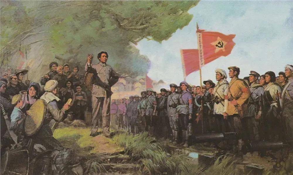 冀晓秋,陈玉先 秋收起义 油画 1973年在中国革命的危急关头,八七会议