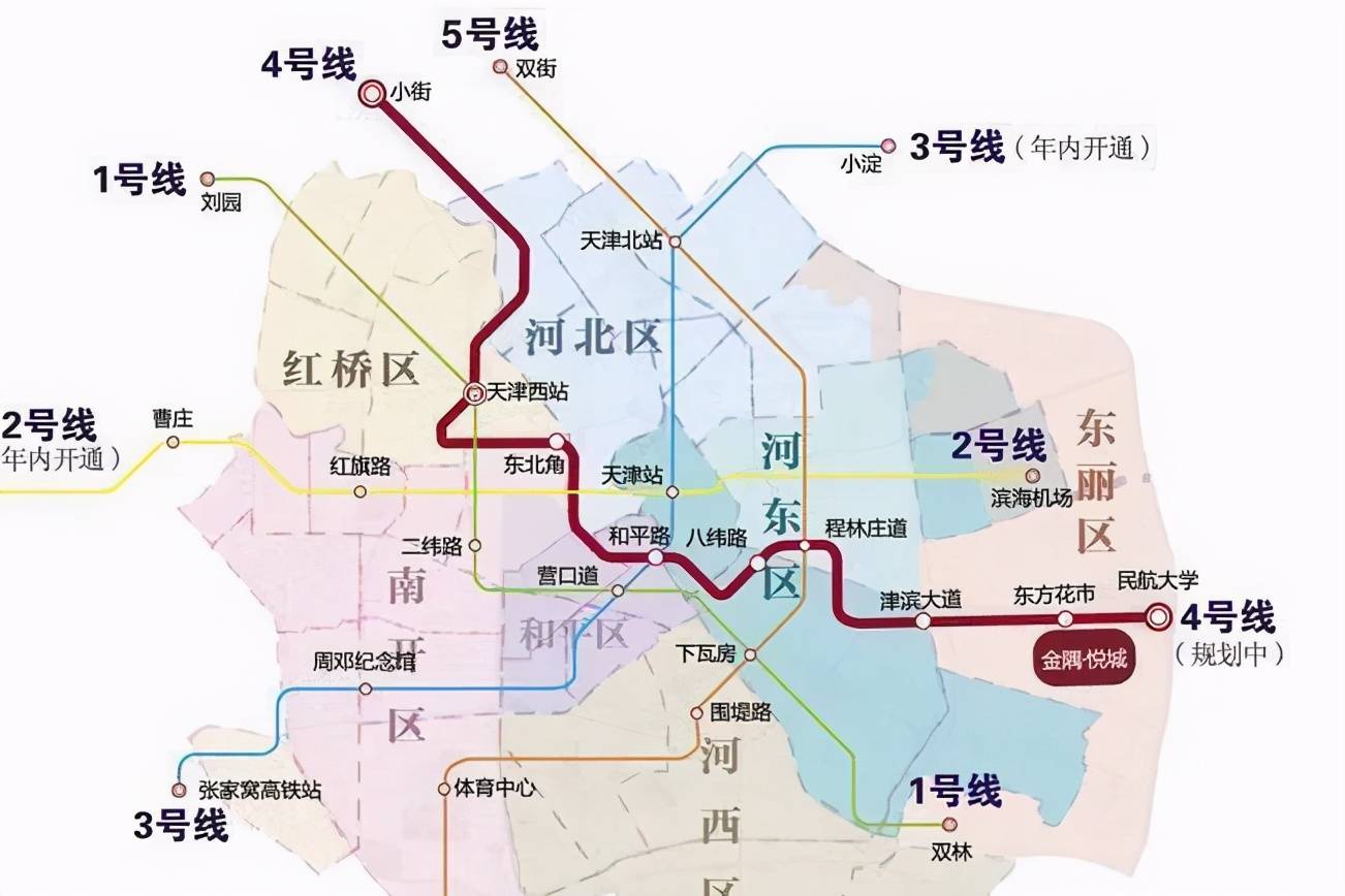 原创天津地铁四号线,全长41.04km,预计2021年建成通车