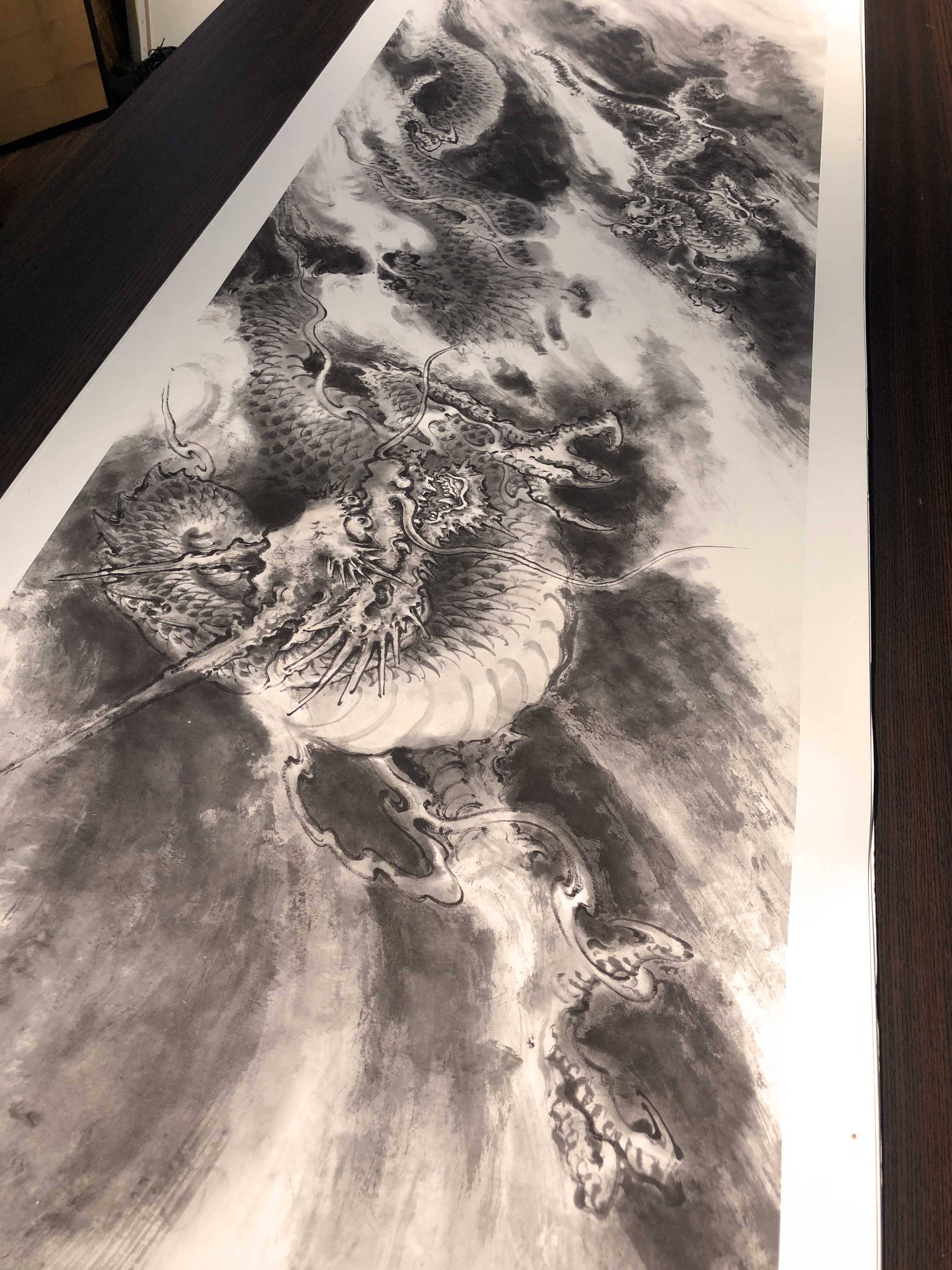 关于父子之情-由龙作品《教子图》_国画