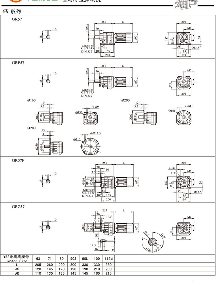 jrtr57yb63m4,jrtr57yb71m4,jrtr57yb80m4,jrtr57yb90m4减速电机含义?