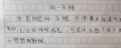 原创最奇葩的小学生作文,让老师束手无策,网友:是在挑战老师忍耐力