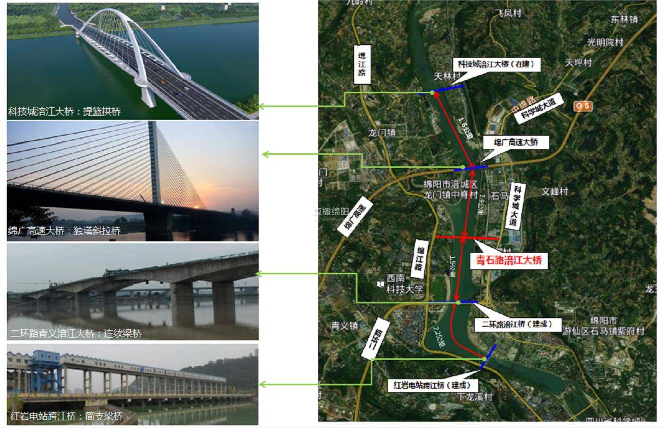 绵阳又一座跨涪江大桥方案敲定 位于科技城新区