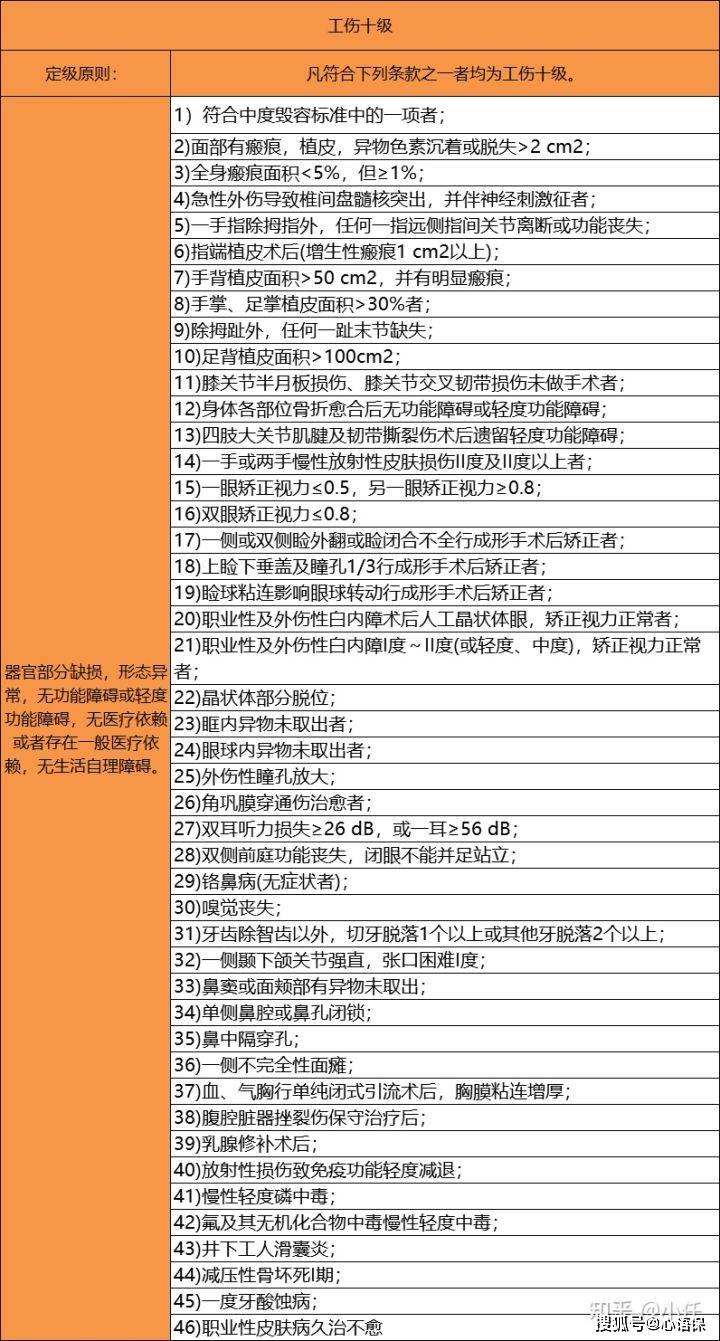 先说鉴定1-10级伤残标准, 1-10分级系列 一级工伤鉴定标准 2006年