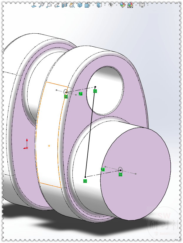 用solidworks画一根曲轴,步骤有点多
