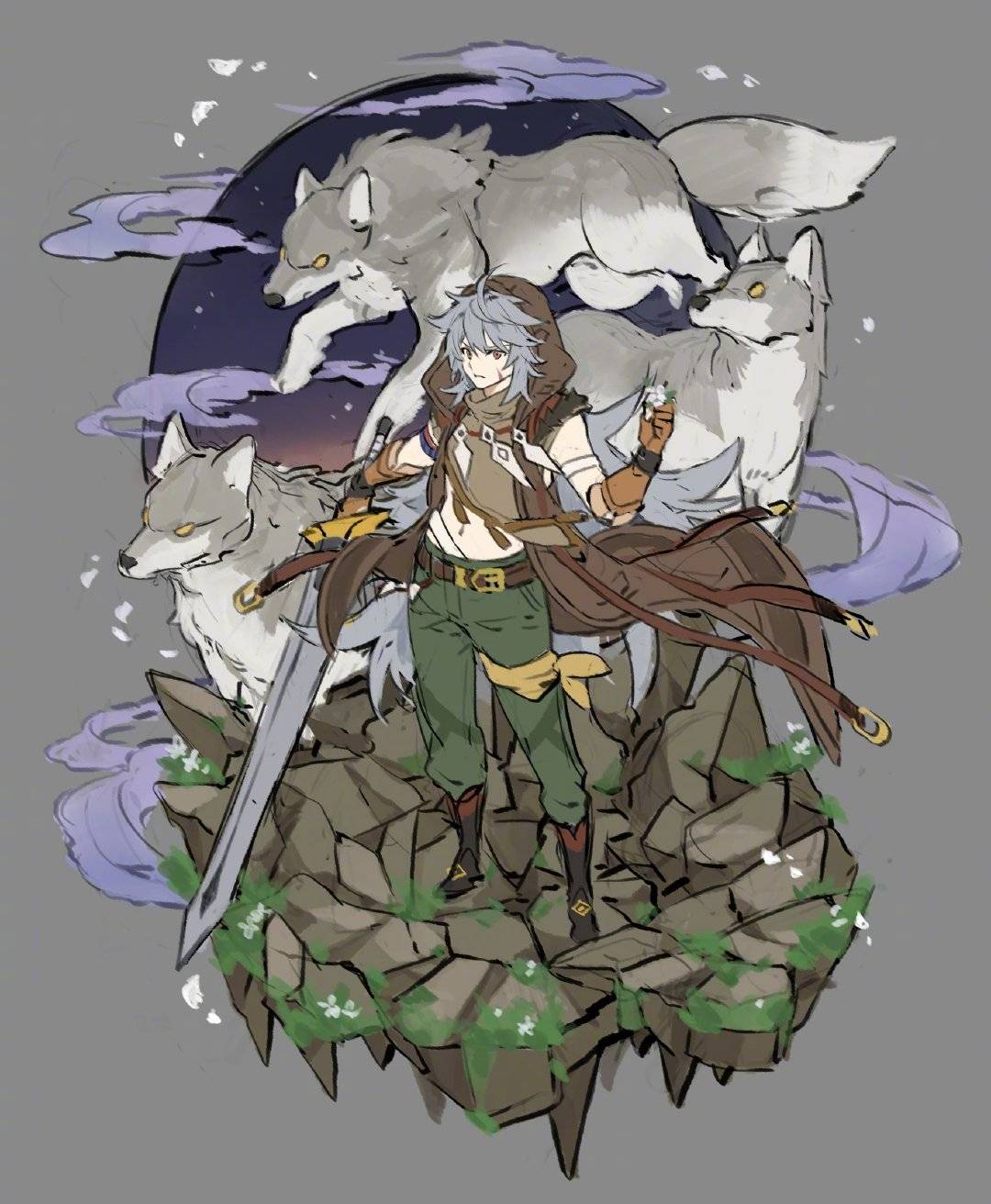 原神游戏同人插画作品画风细腻丰富极具吸引力