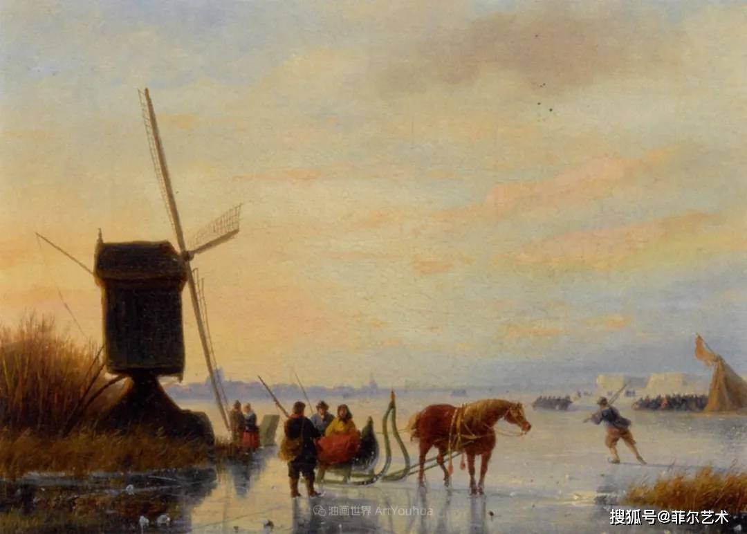 荷兰画家尼古拉斯鲁森博姆浪漫主义风景油画作品欣赏