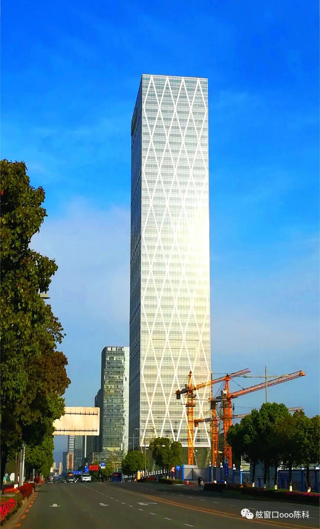 一座风格独特的地标建筑国华金融中心大厦建筑美景掠影