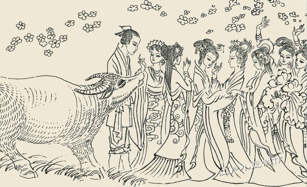牛郎偷窥织女洗澡有几种姿势看连环画大师是如何演绎的