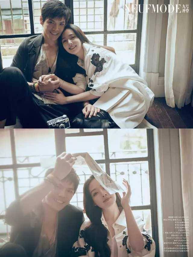 向佐郭碧婷拍七夕写真二人摆情侣姿势男方向女方发出爱的告白