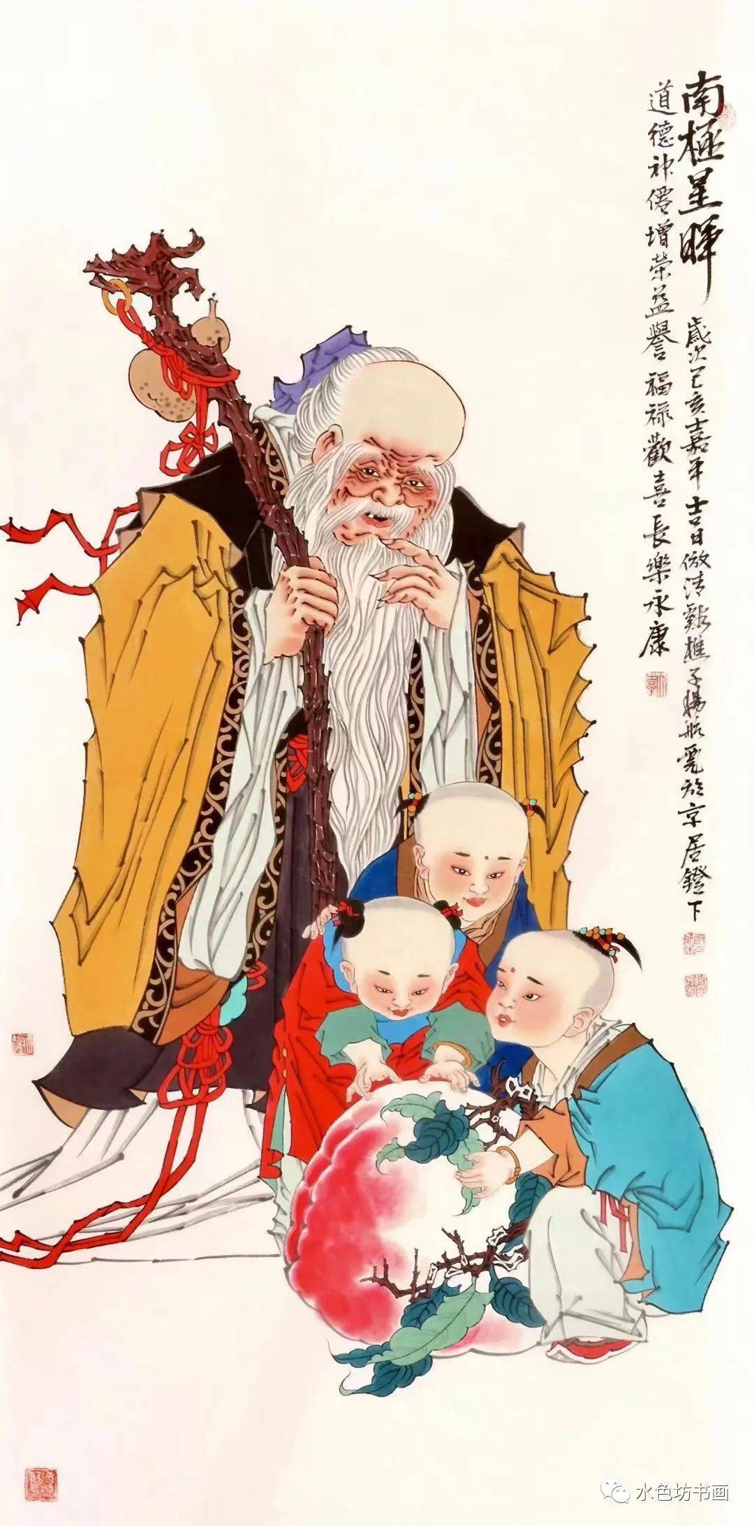 与我们以往对于国画人物画的理解不同,杨航彪的国画人物画,不仅造型