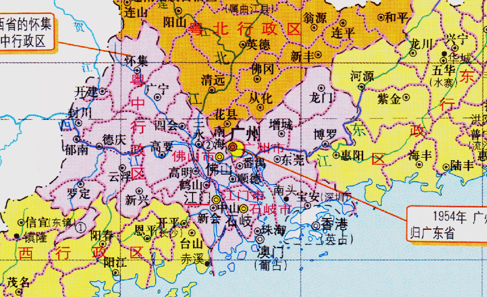 广东省的区划调整,21个地级市之一,肇庆市为何有8个区县?