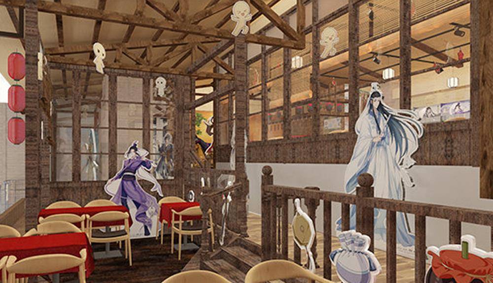 《魔道祖师》动画主题店预告,古色古香很舒服,上海的朋友真幸福