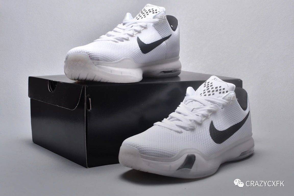 耐克nike kobe 10 fundamentals 科比黑白低帮篮球鞋