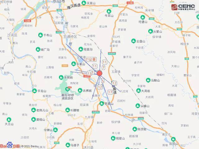 四川乐山市犍为县发生4.3级地震