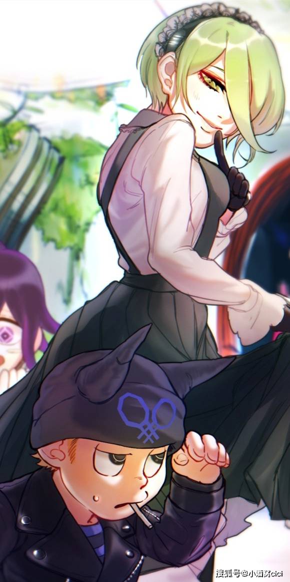 《弹丸论破》东条斩美和其他角色的奇怪组合,动漫全面屏壁纸