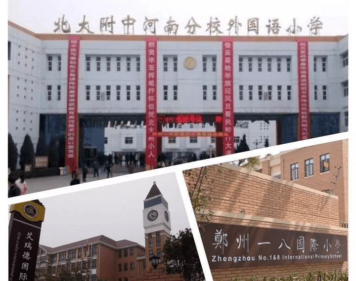 3,郑州一八国际小学2,郑州艾瑞德国际学校1,北大附中河南分校外国语