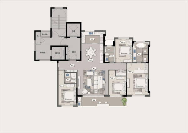 建发·和玺户型装修示意图大方之家,传颂世家风骨阔府厅堂,自有