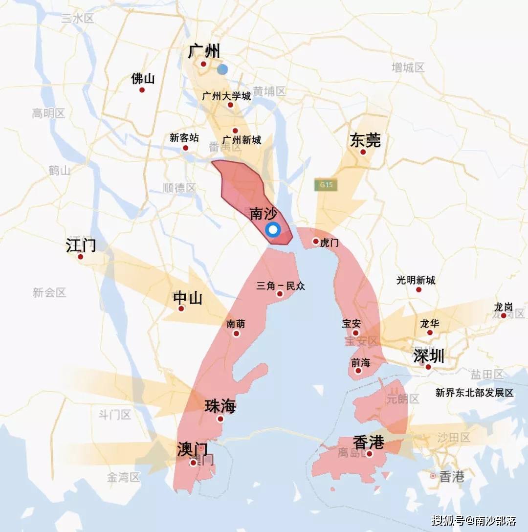 作为珠三角地理几何中心,方圆100公里范围内汇集了大湾区全部11座城市