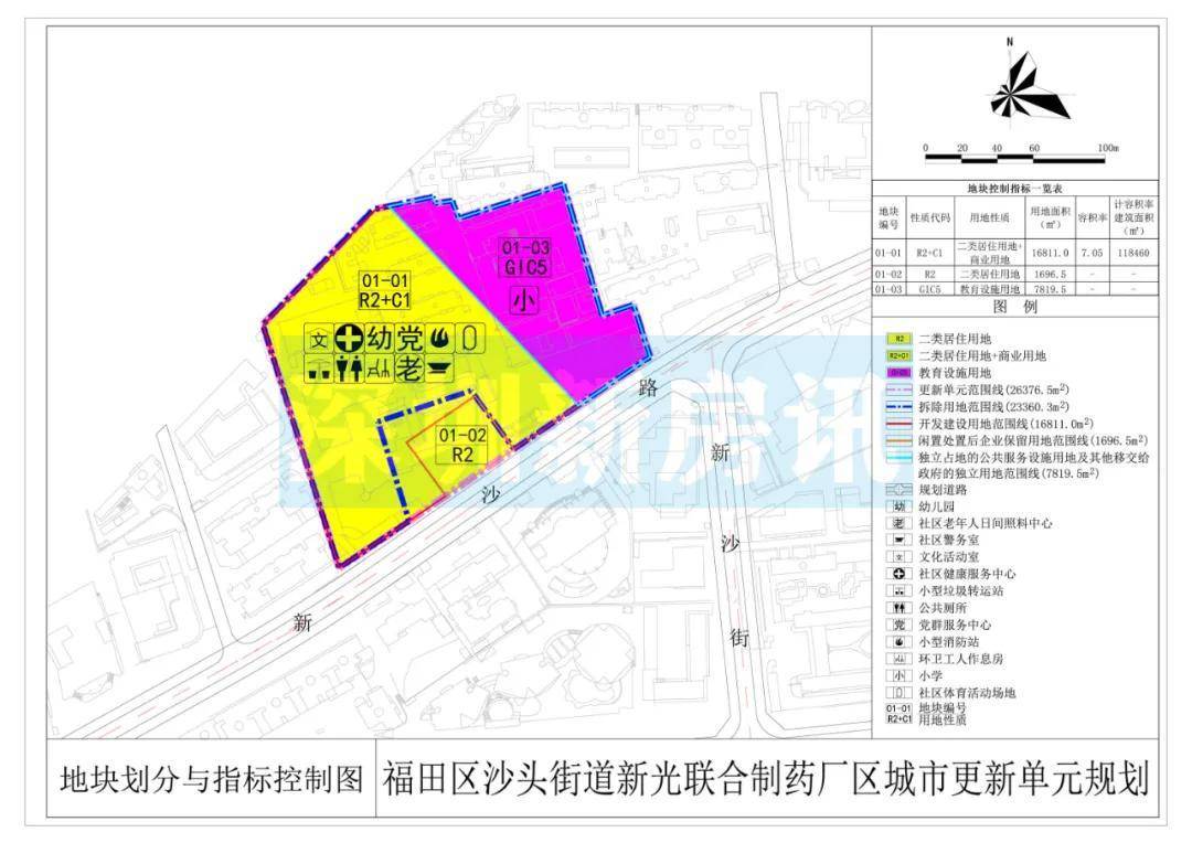 (项目用地范围)福田区沙头街道新光联合制药厂区城市更新单元位于沙头