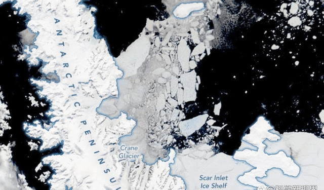 nasa卫星回传图像显示南极冰架突碎成粉专家后果异常严重