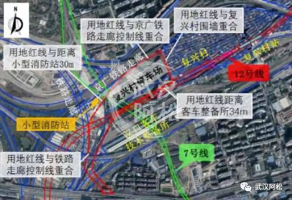 复兴村停车场选址现状图 :复兴村停车场场址东侧有京广铁路以及铁路