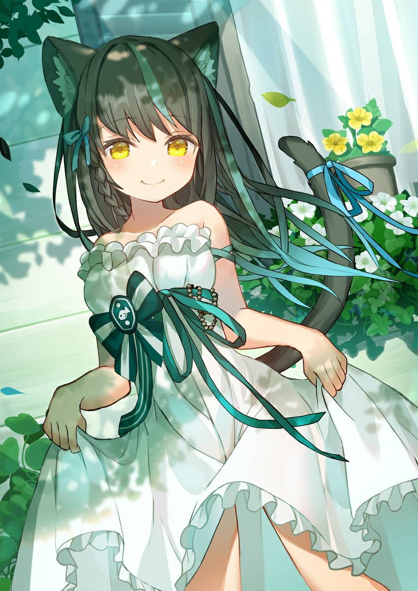 p站美图推荐—尾巴蝴蝶结特辑_系上_猫娘_卡瓦