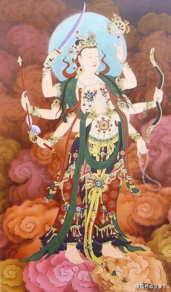 唐卡中的妙音天女_辩才_智慧_女神