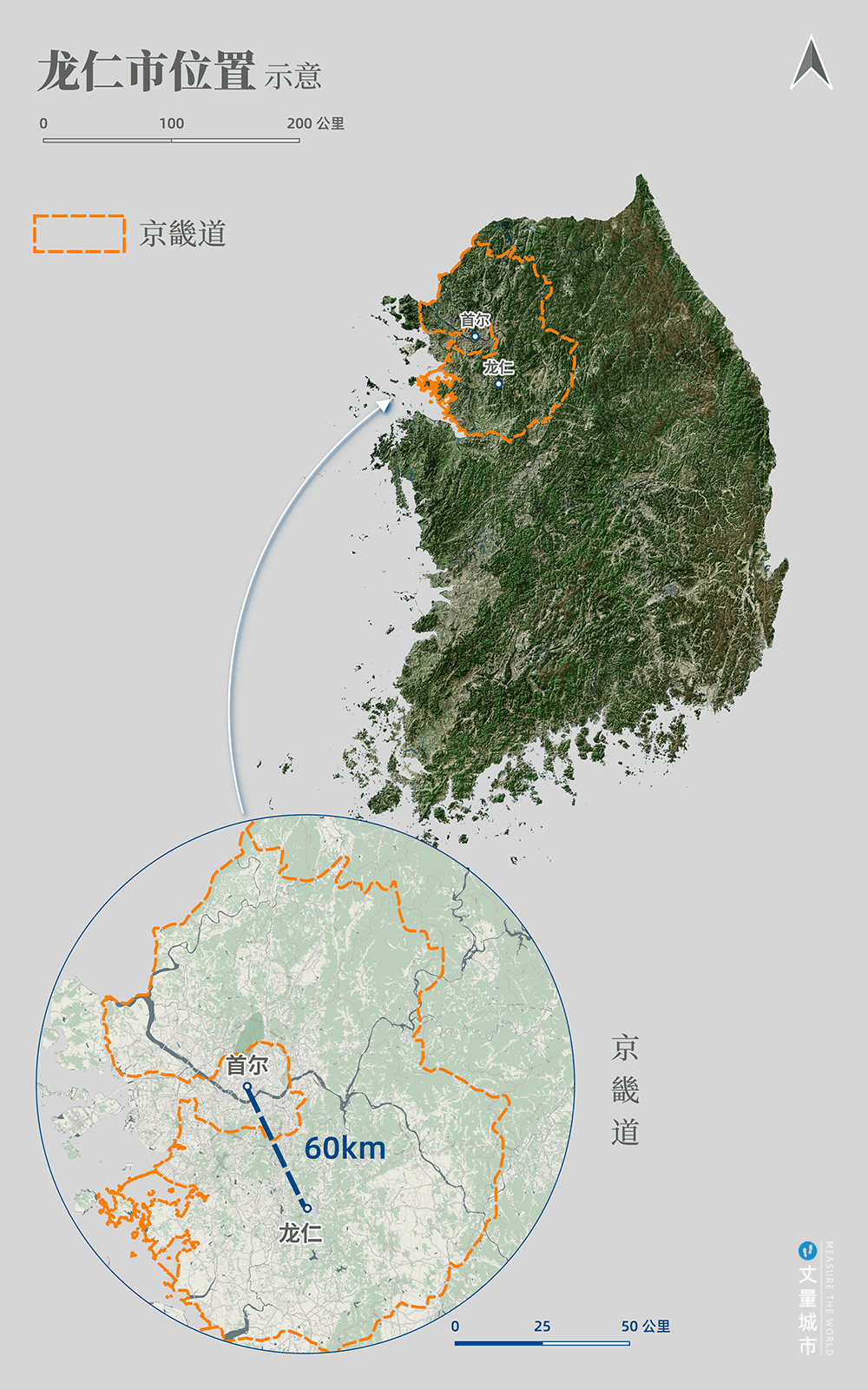 龙仁市处于首尔都市圈南侧龙仁市位于韩国京畿道,首尔以南约60km