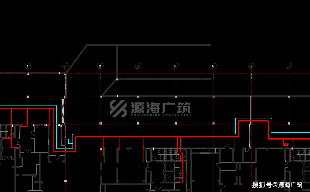 关闭剖面,参照平面,cad图纸;隐藏云线批注和其他线段等信息,除管线和