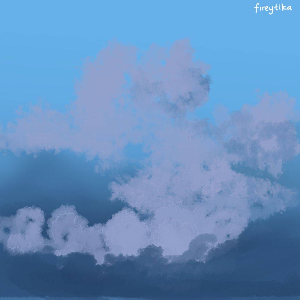 板绘天空怎么画好看教你天空主题插画背景画法