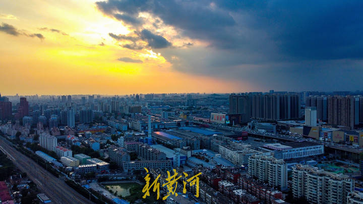 多角度看夕阳西下"南晴北阴"_天空_泉城_余晖