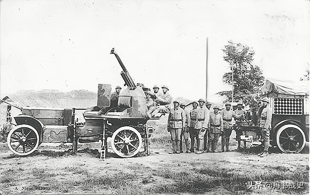 原创早期的专业自行防空武器一战法国m1913自行高射炮