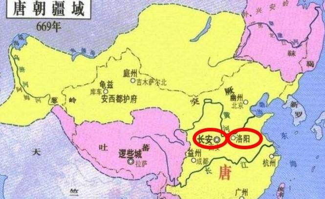 东西二京的格局从8世纪中期开始,先是安史之乱对关中地区遭到严重破坏