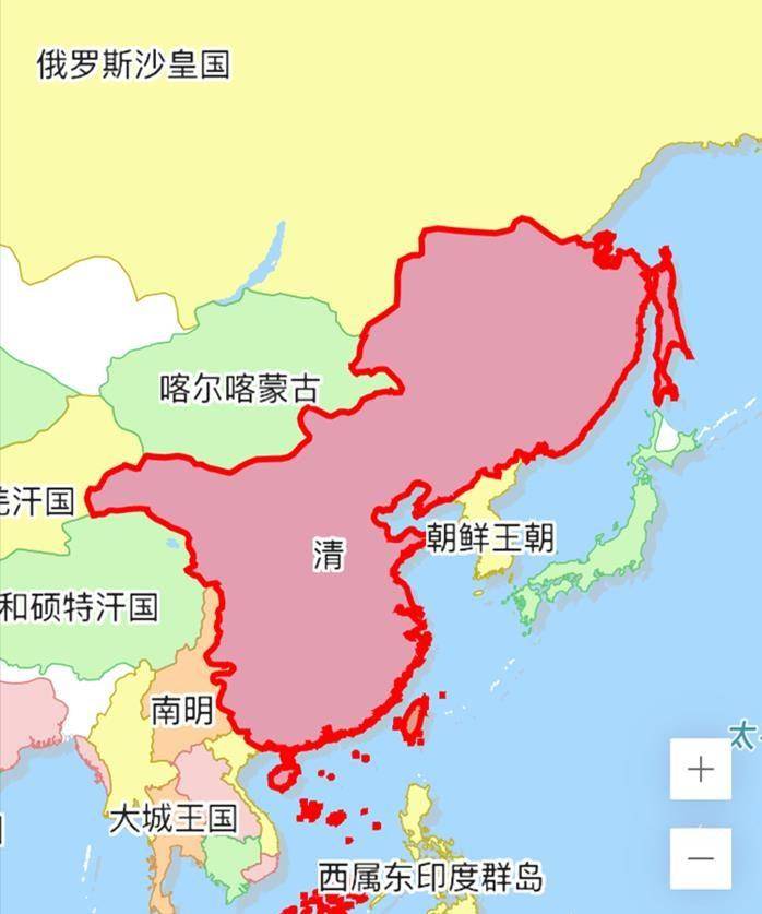 清朝最大版图 来自搜狐网