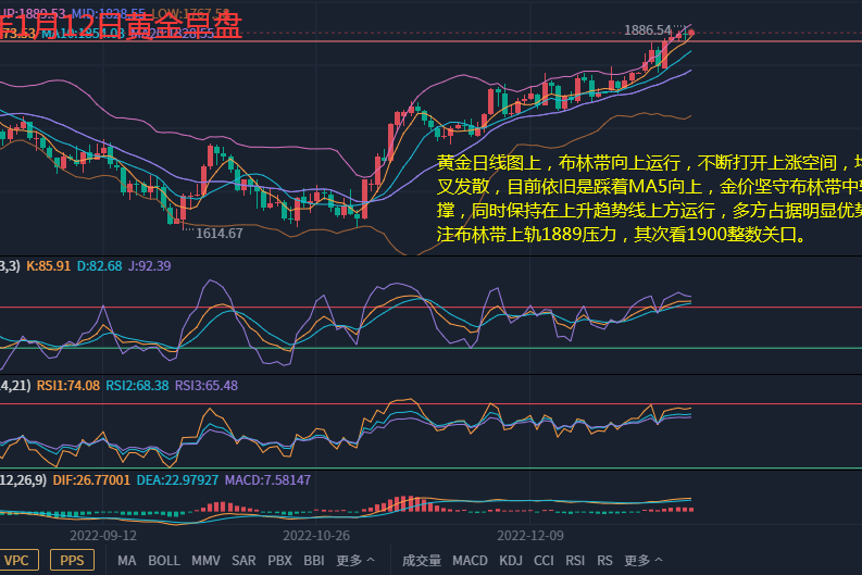 1月12日黄金早评，虽有回调多头趋势未变，继续低多为主！