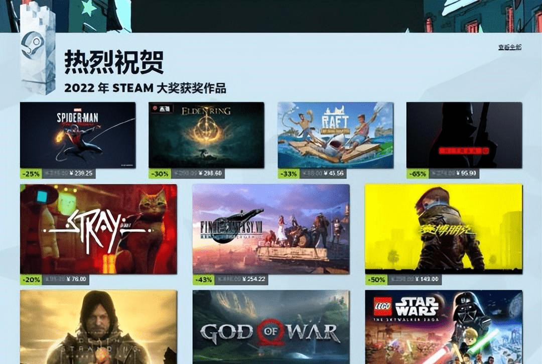 Steam年度奖项公示，《赛博朋克2077》被嘲：因为做了个动画？