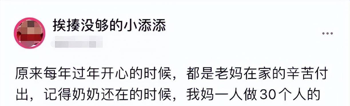 “别叫妈妈做年饭了！”看到第三张照片的时候，我就不由得了！