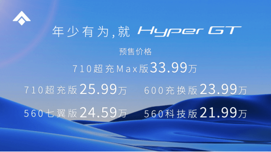 21.99万起，Hyper GT预售发布，纯电奢华范畴开启新序章