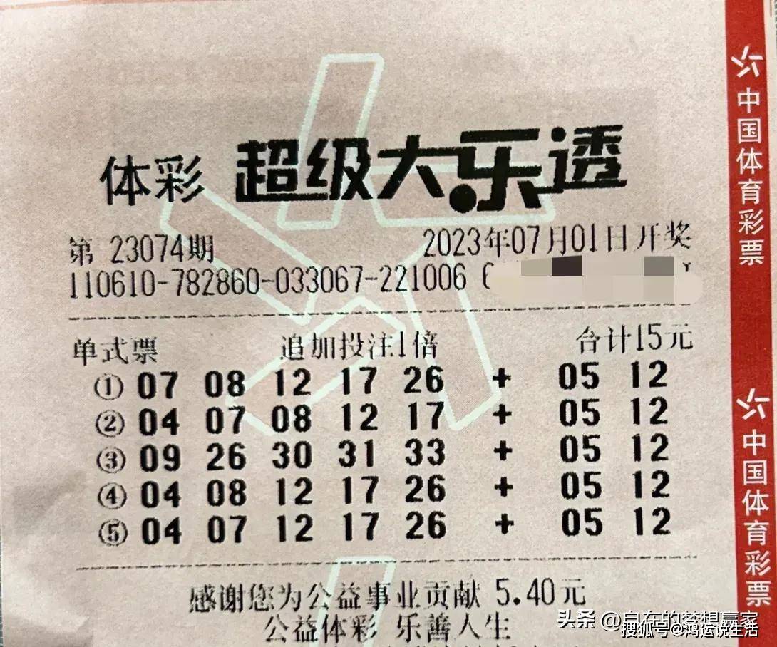 原创大乐透23074期晒票：50倍投注霸气十足，多张复式票期待7月好运