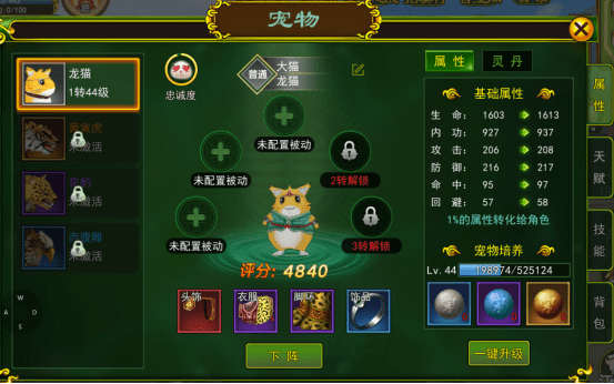 热血江湖手游 宠物