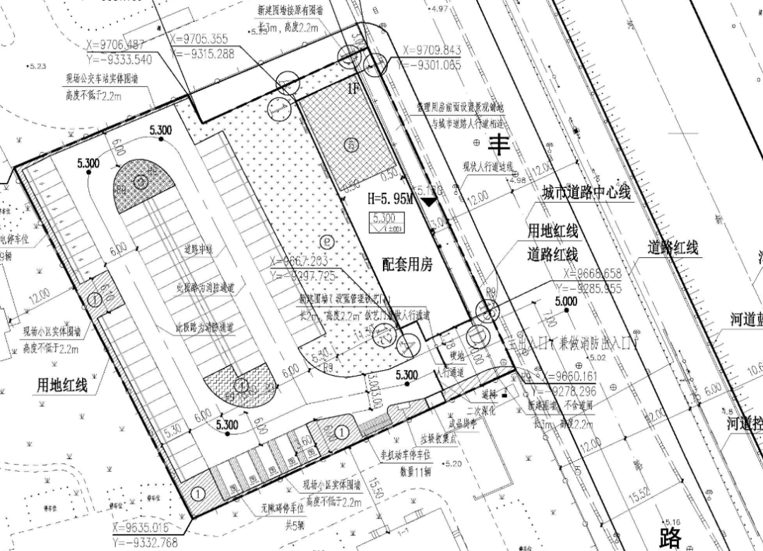 设计方案图绿化面积统计表非机动车停车位:11辆机动车停车位:70辆.