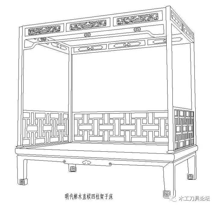 cad家具明清中式古典家具资料图集_俯视图