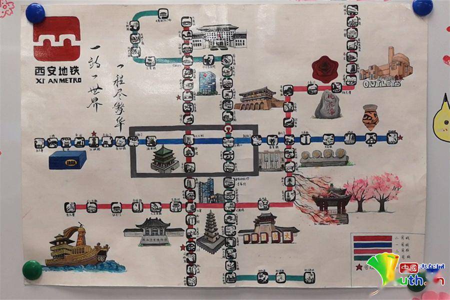 坐地铁游西安丨通化门站手绘地图3.0版让您路线选择一