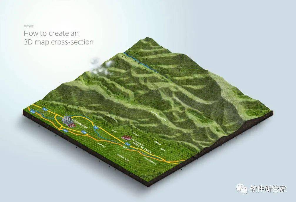 一键三维地形神器,看到效果设计师都激动哭了.