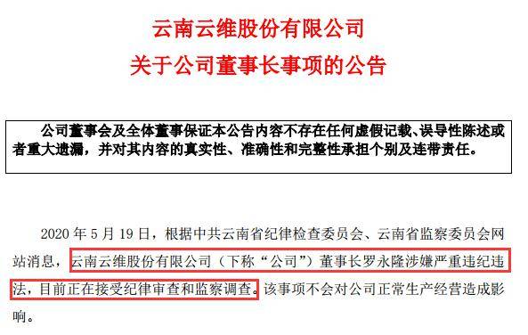 突发！这家公司董事长被查，股价已提前跌停！