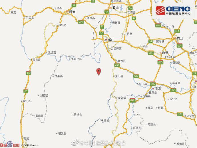 [601106中国一重股吧]四川乐山市马边县发生3.8级地震