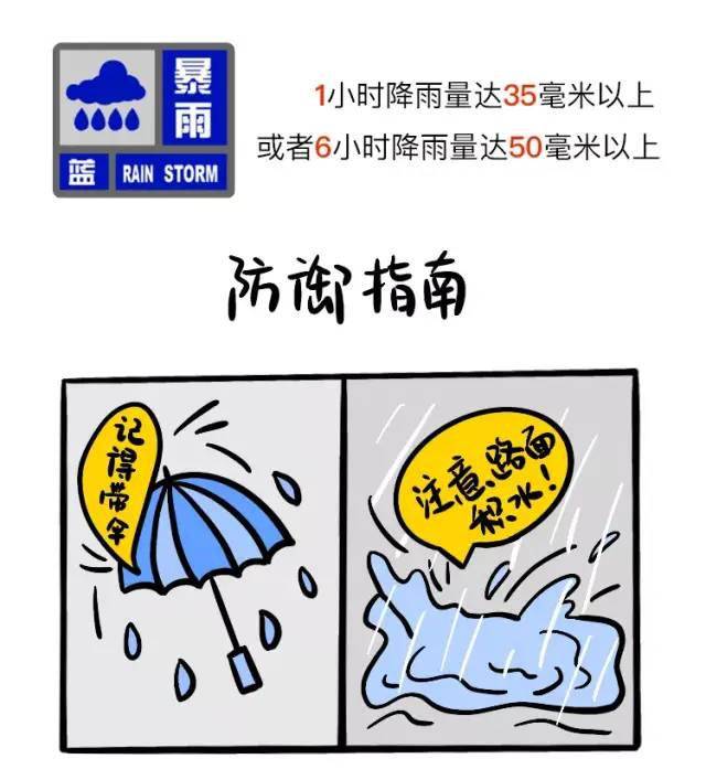 暴雨预警信号及防御指南 蓝色预警信号 1 2 3 4 来源:上海市应