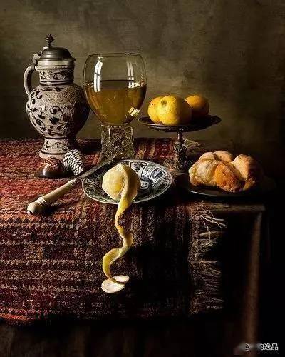 350多年前的荷兰画家威廉考尔夫的奢侈静物油画