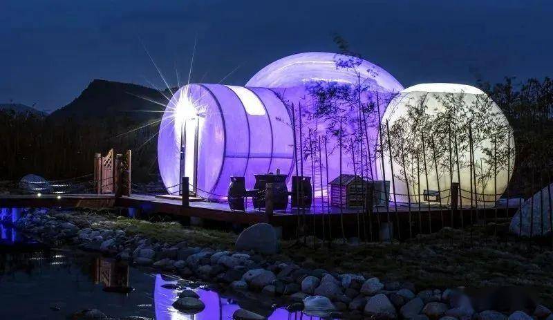 私藏在彭州山水间的泡泡屋许你躺看一片星空云海